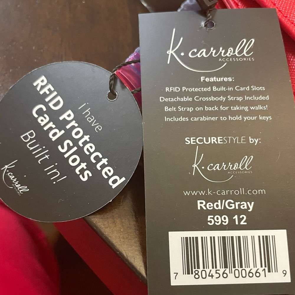 NWT K Carroll Crossbody RFID card slots. Big enough 4 most phones, cards & money - Picture 10 of 12